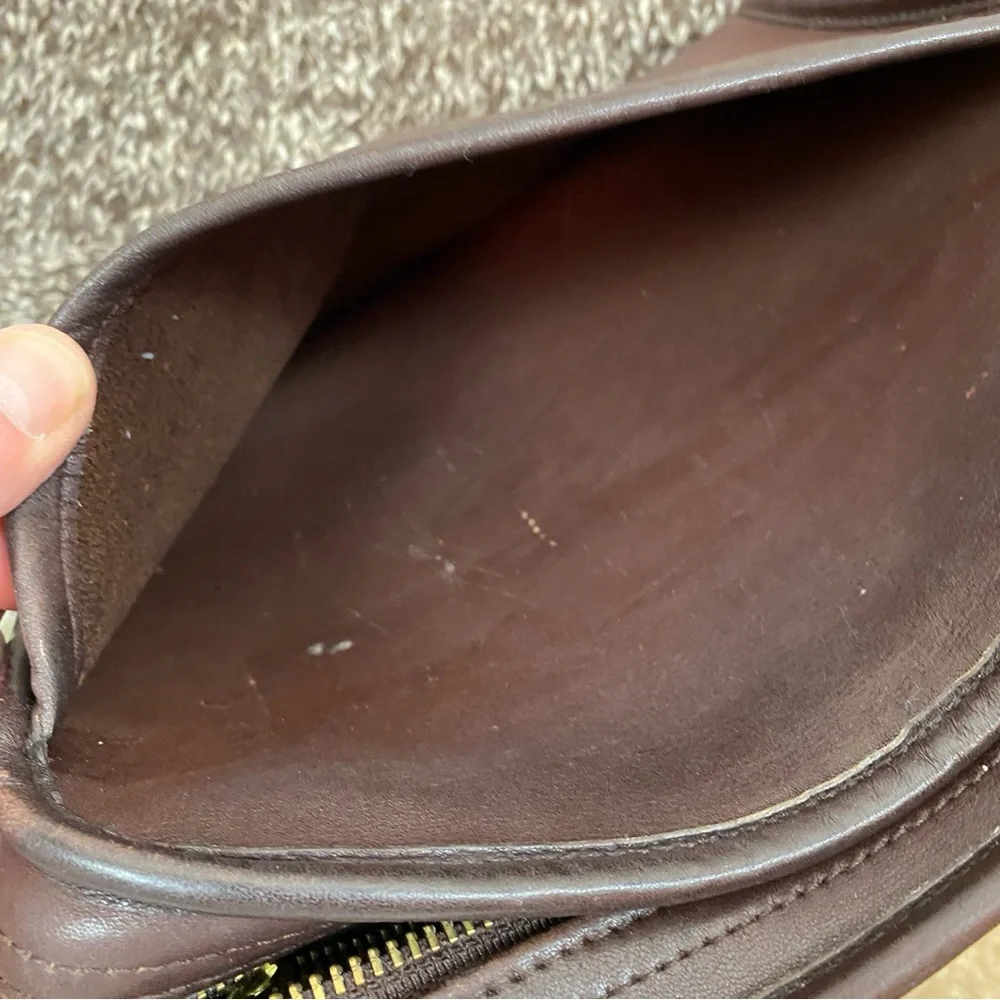 Vintage Coach Metropolis Zip Crossbody Shoulder Bag Mahogany - Picture 6 of 9